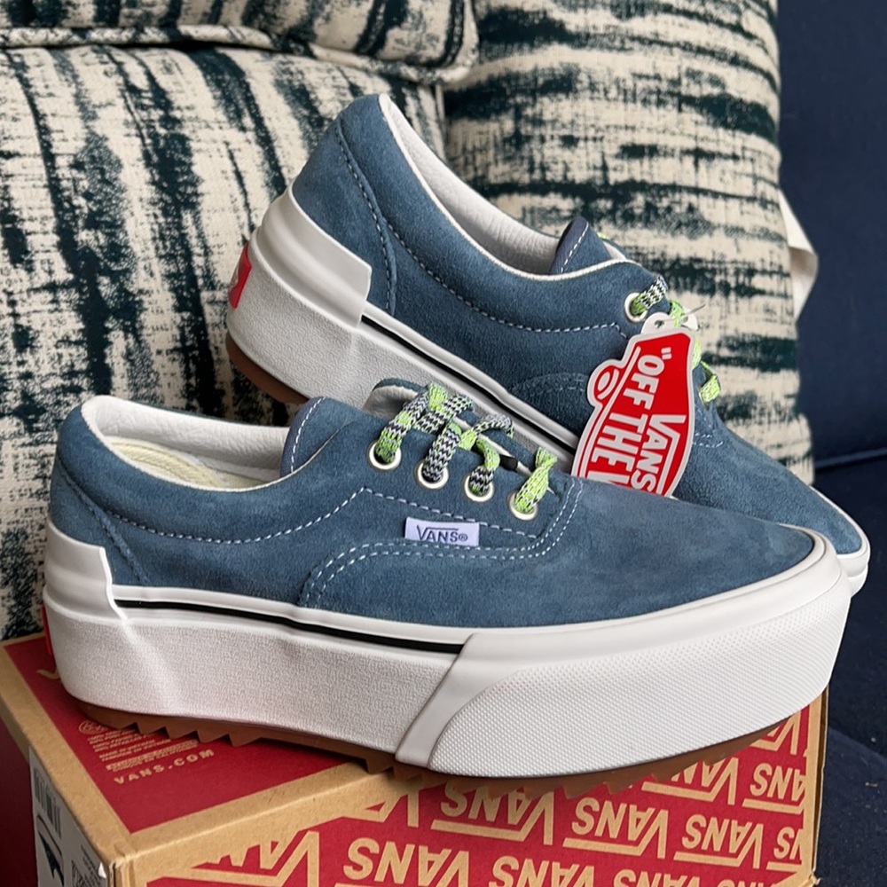 Vans Era Stacked Multi Lace Cementbl True White Mens Platforms - Picture 6 of 16